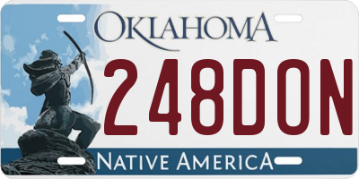 OK license plate 248DON