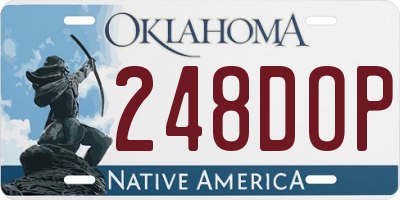 OK license plate 248DOP