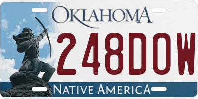 OK license plate 248DOW