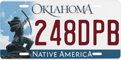 OK license plate 248DPB