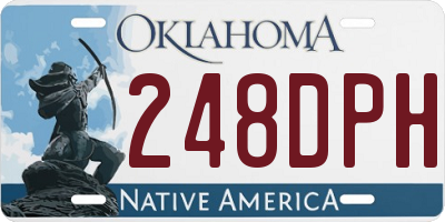 OK license plate 248DPH