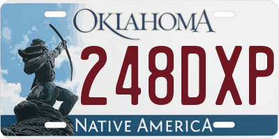 OK license plate 248DXP