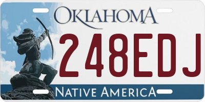 OK license plate 248EDJ