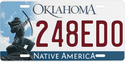 OK license plate 248EDO