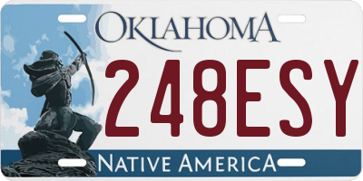 OK license plate 248ESY