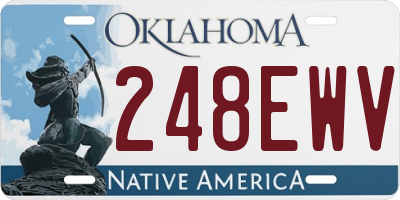 OK license plate 248EWV