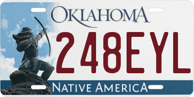 OK license plate 248EYL