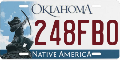 OK license plate 248FBO