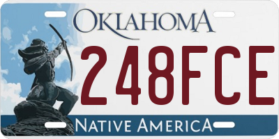 OK license plate 248FCE
