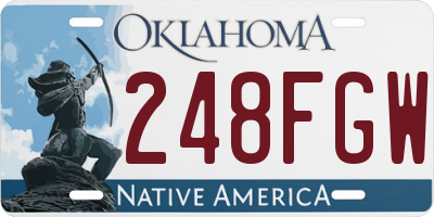 OK license plate 248FGW