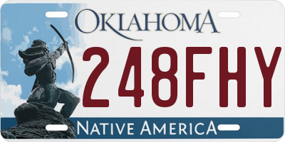 OK license plate 248FHY