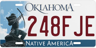 OK license plate 248FJE