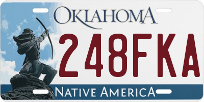 OK license plate 248FKA