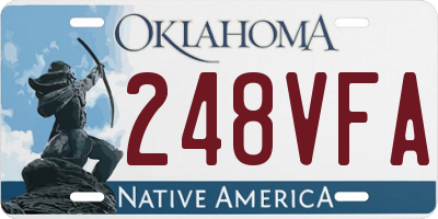 OK license plate 248VFA