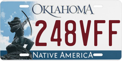 OK license plate 248VFF
