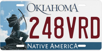 OK license plate 248VRD