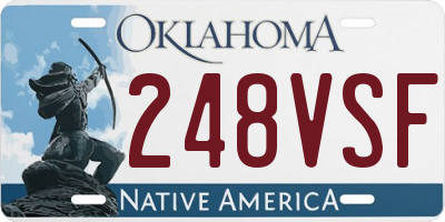 OK license plate 248VSF