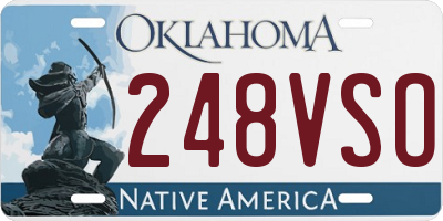 OK license plate 248VSO