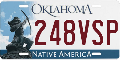 OK license plate 248VSP