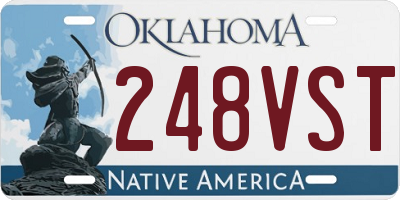 OK license plate 248VST