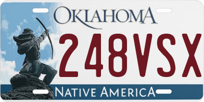 OK license plate 248VSX
