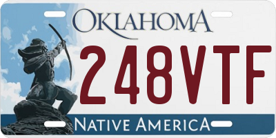 OK license plate 248VTF
