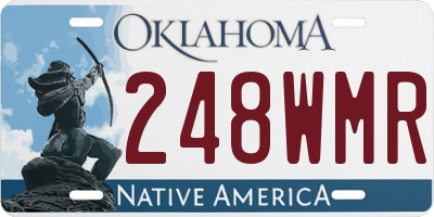 OK license plate 248WMR
