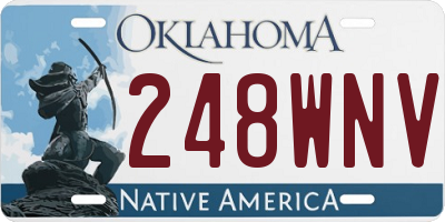 OK license plate 248WNV