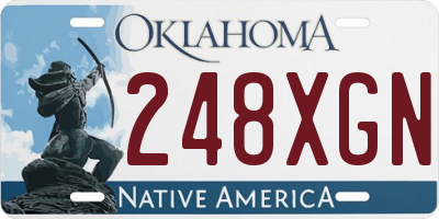 OK license plate 248XGN