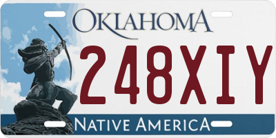 OK license plate 248XIY