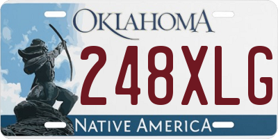 OK license plate 248XLG