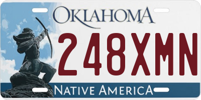 OK license plate 248XMN