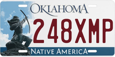 OK license plate 248XMP