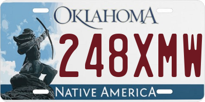 OK license plate 248XMW