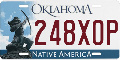 OK license plate 248XOP