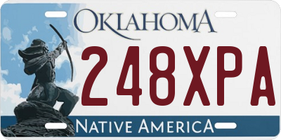 OK license plate 248XPA