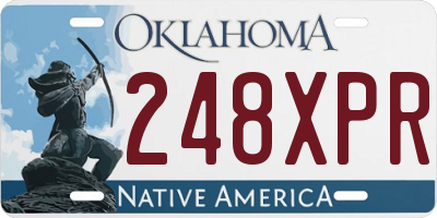 OK license plate 248XPR