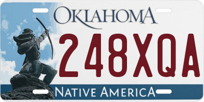 OK license plate 248XQA