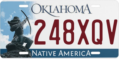 OK license plate 248XQV