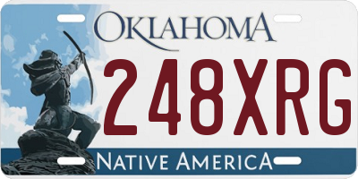 OK license plate 248XRG