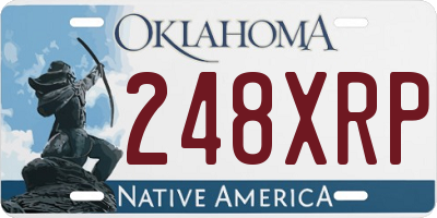OK license plate 248XRP