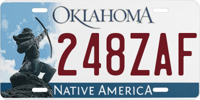 OK license plate 248ZAF