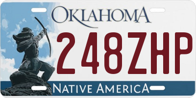 OK license plate 248ZHP