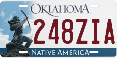 OK license plate 248ZIA