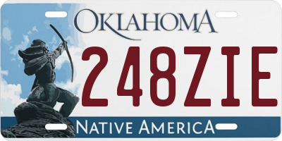 OK license plate 248ZIE