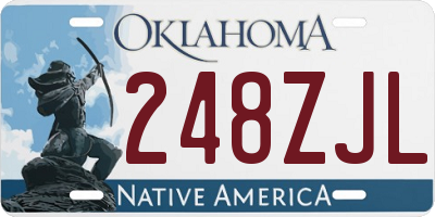 OK license plate 248ZJL