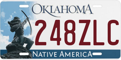OK license plate 248ZLC