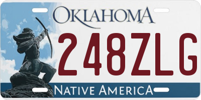 OK license plate 248ZLG