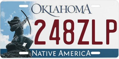 OK license plate 248ZLP