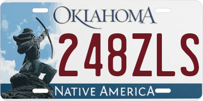OK license plate 248ZLS